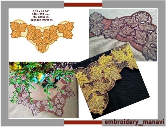 Grape Leaves Cutwork FSL Review for Sweatshirts