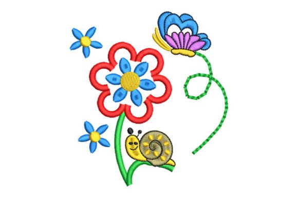 Review: Colorful Flowers with Snail Design